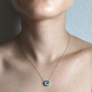 Evil Eye 18k Gold Necklace